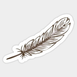 White Bird Feathers Sticker